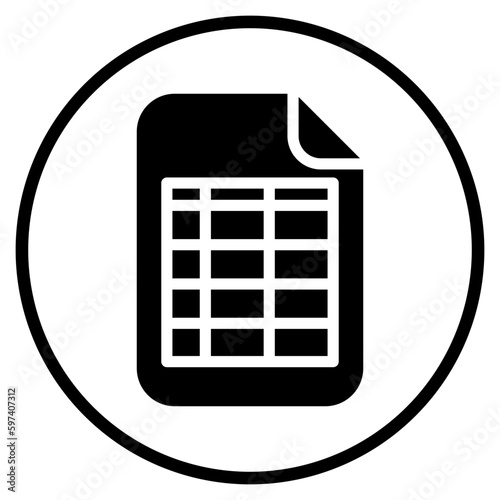 spreadsheet glyph icon