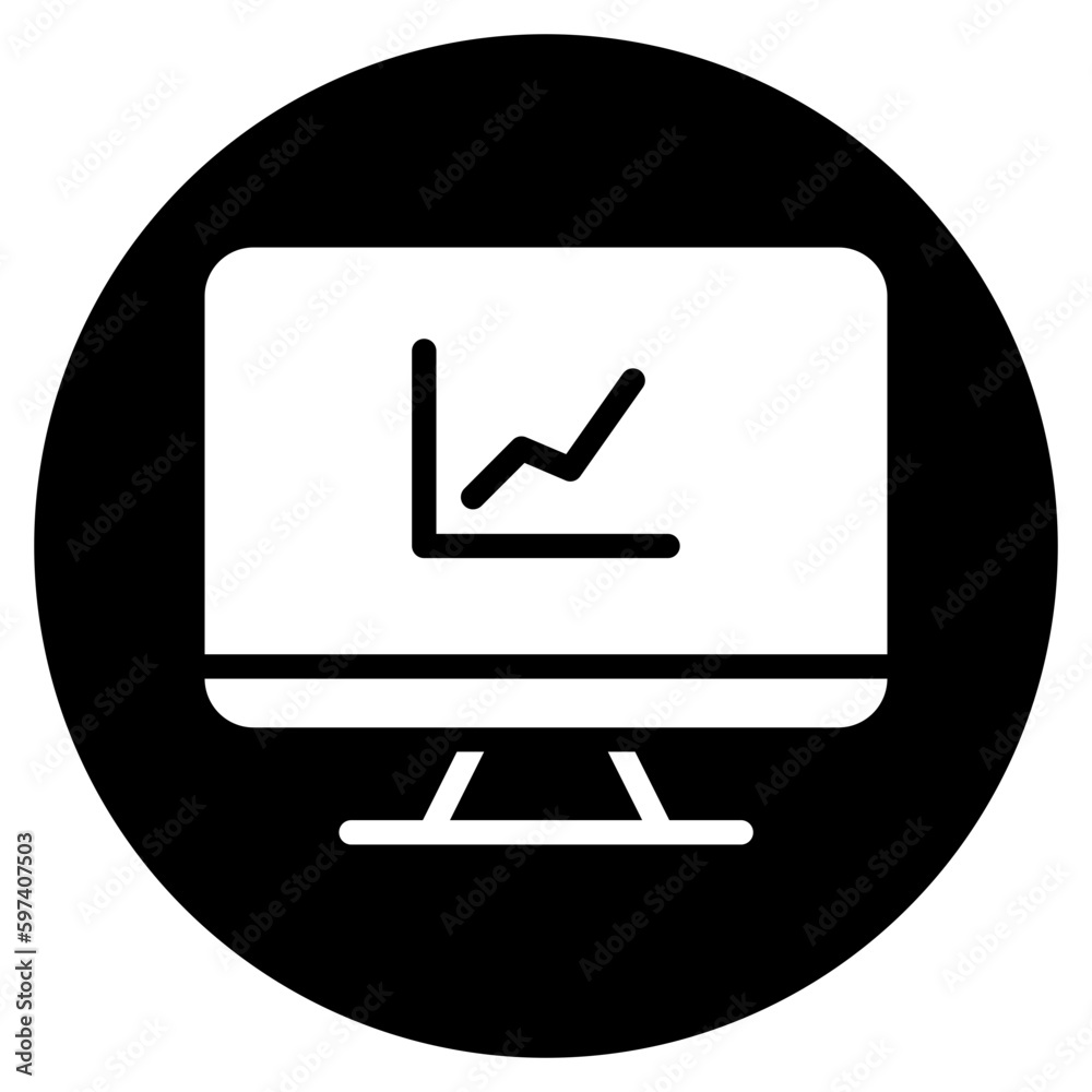data analytics glyph icon