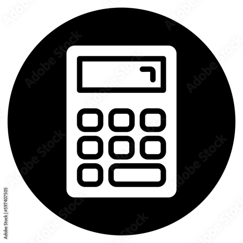 calculator glyph icon