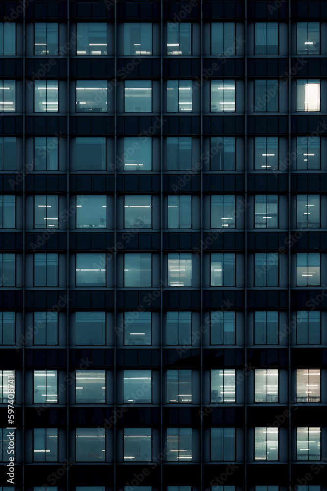 Office building windows Generative AI Office building windows Generative AI