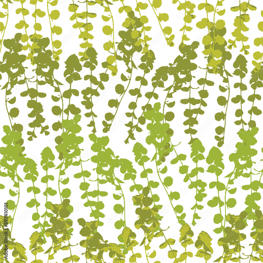 seamless green camouflage with golden creeping jenny pattern background for fashion fabric