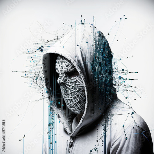 Hacker, network protection, cyber attack, cyber resillience, cyber security, Generative Ai photo