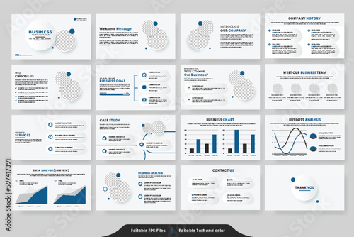 Project proposal presentation template design or business presentation slide design