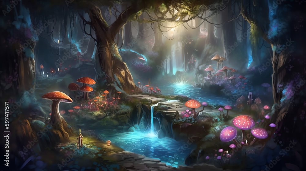 Enchanting Fairy Tale Dreams: Enter a Magical World of Enchanted Forests and Mythical Creatures - Generative AI