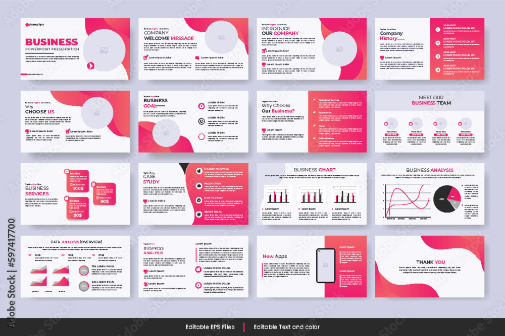 Business presentation template and Business presentation slide template design Business presentation template and Business presentation slide template design