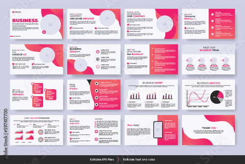 Business presentation template  and  Business presentation slide template design
