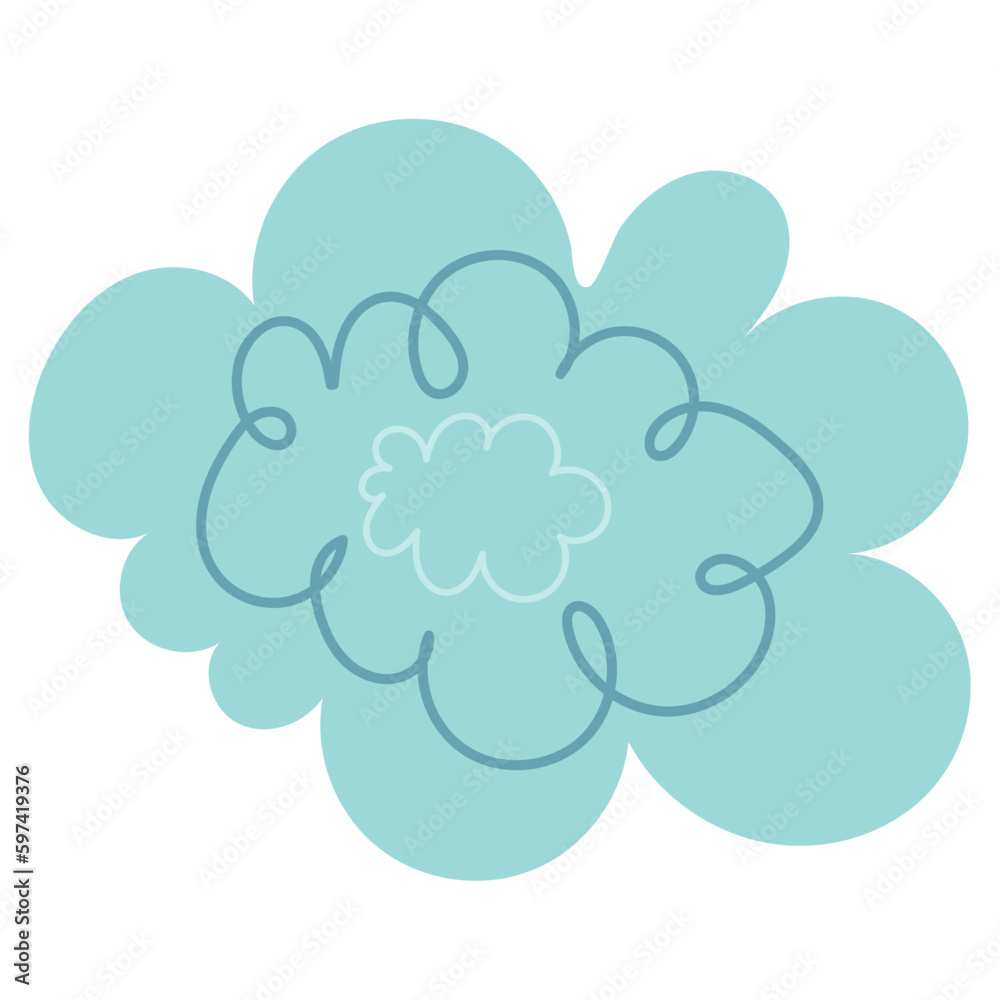Cute cartoon cloud. baby illustration Cute cartoon cloud. baby illustration