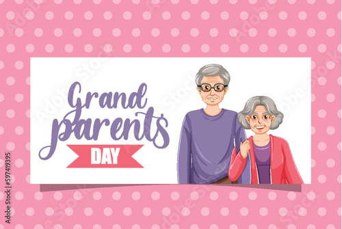 Happy grandparent day with background