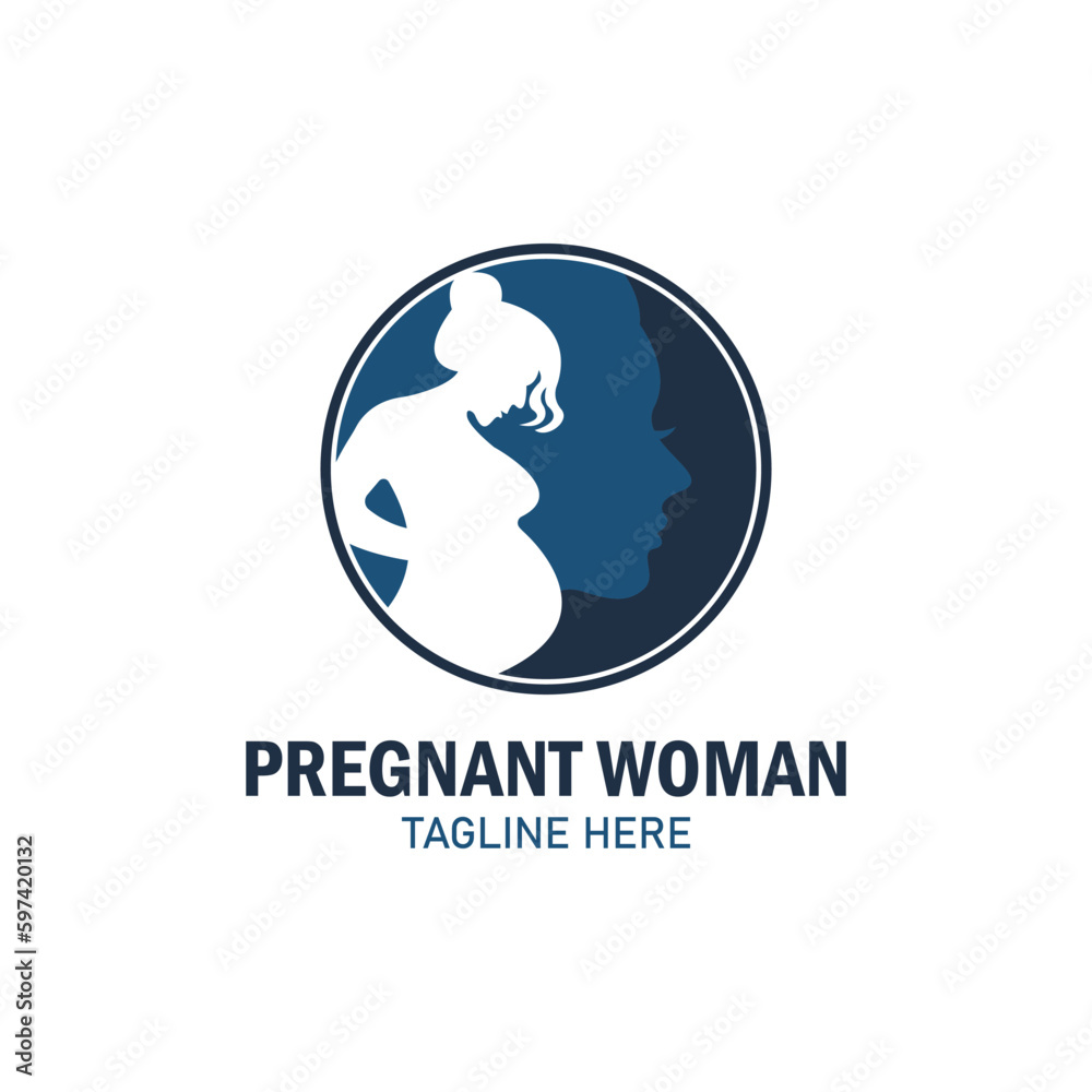 Fototapeta premium pregnancy logo design vector template 