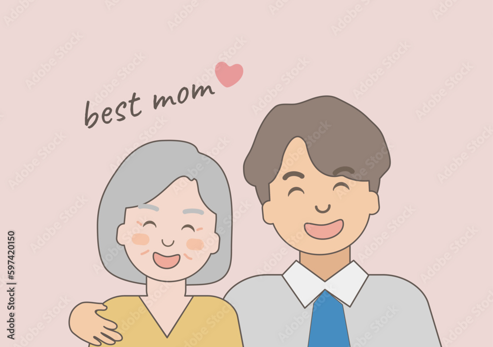 Mother and son Smiling Together. Happy mother's day. Mother and son Smiling Together. Happy mother's day.