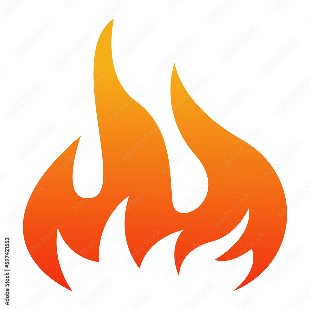 Fire flame tatoo illustration of a fire