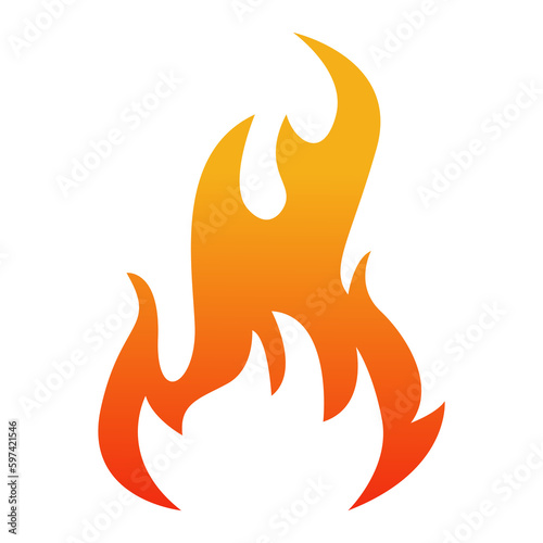 Fire flame tatoo illustration of a fire