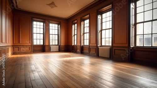 Empty modern room design, stock photo, real estate, room design, web design, interior, Generative AI