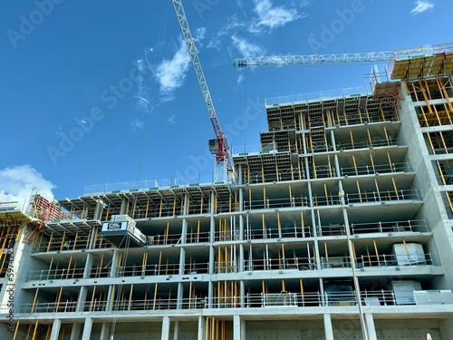 construction site with crane