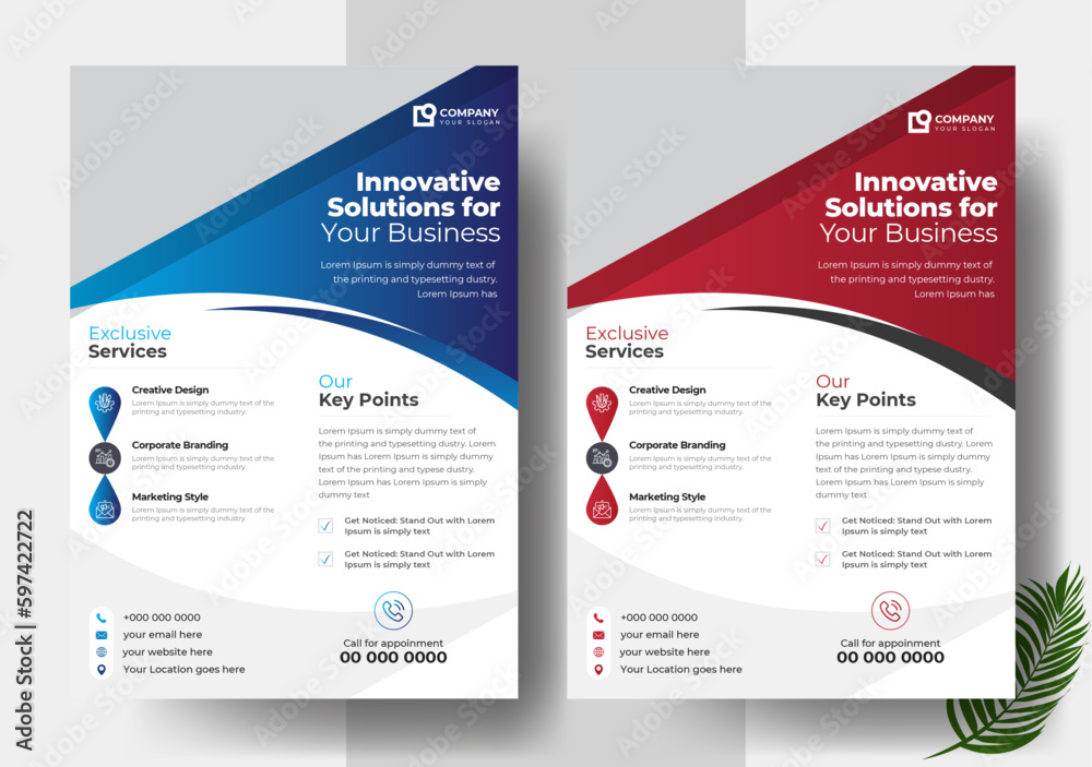 Obraz premium Corporate Business flyer template design or A4 Template