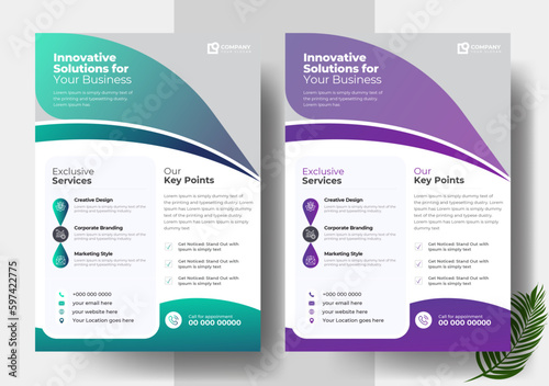 Corporate Business flyer template design or A4 Template