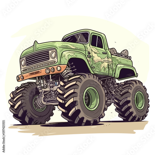 Monster truck cartoon