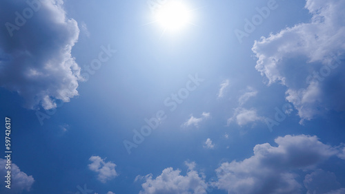 Day time sky with clouds background