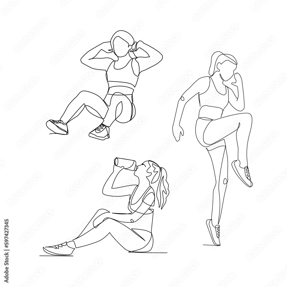 Sportswoman vector illustration Sportswoman vector illustration