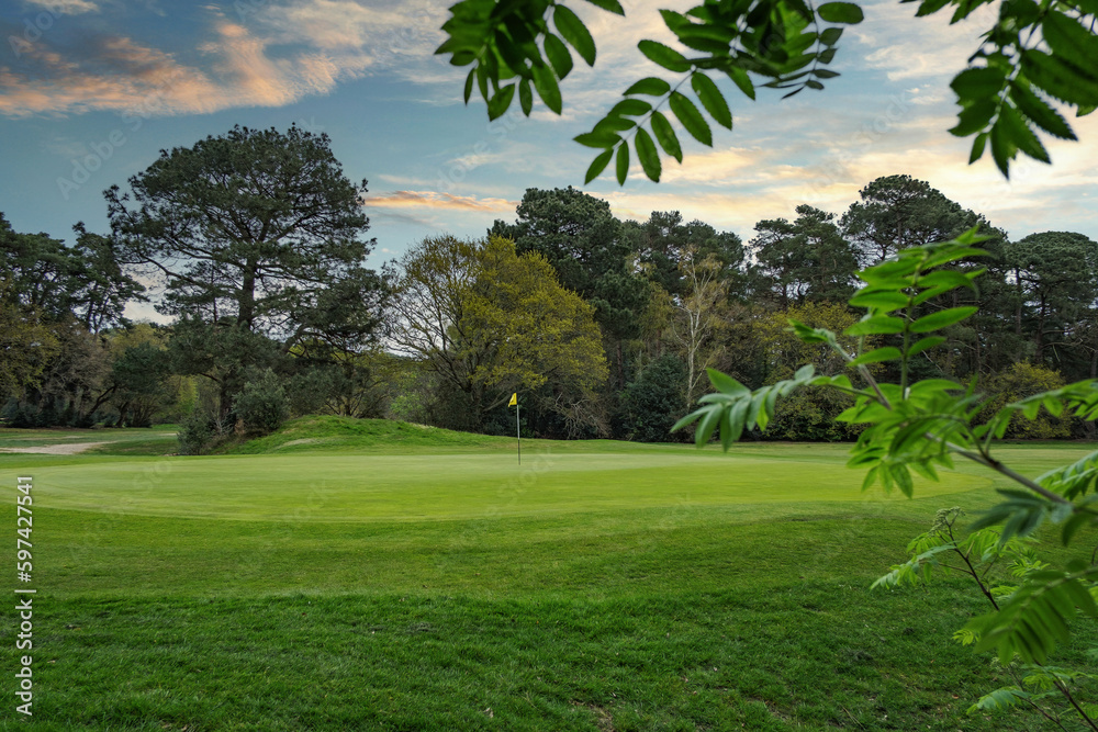 A beautiful golf course at Meyrick Park in Bournemouth, England.