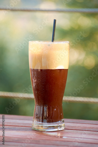 frappe in a glass on the table 2