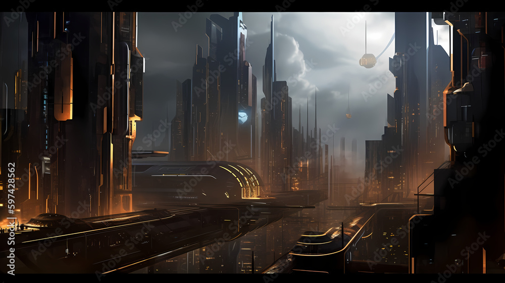 Futuristic City of the Future: A Vision of Advanced Technology, Sleek ...