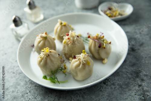 Traditional dim sums or dumplings