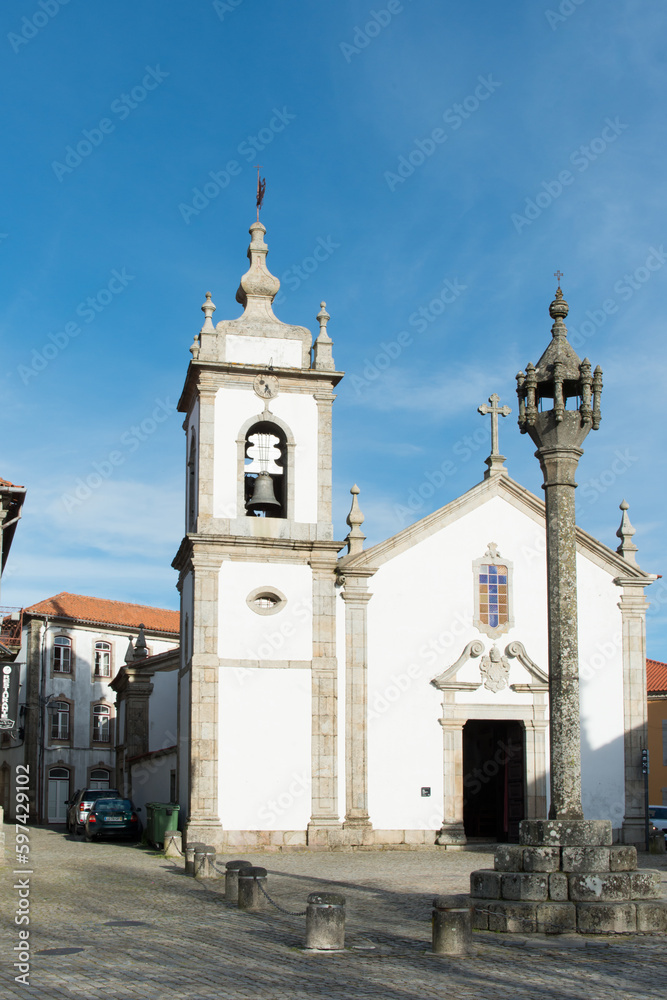 View of Saint Peter church in Trancoso, Portugal.