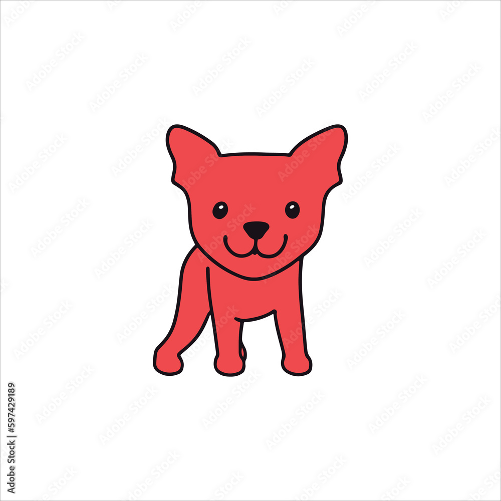 A cartoon puppy vector art work A cartoon puppy vector art work