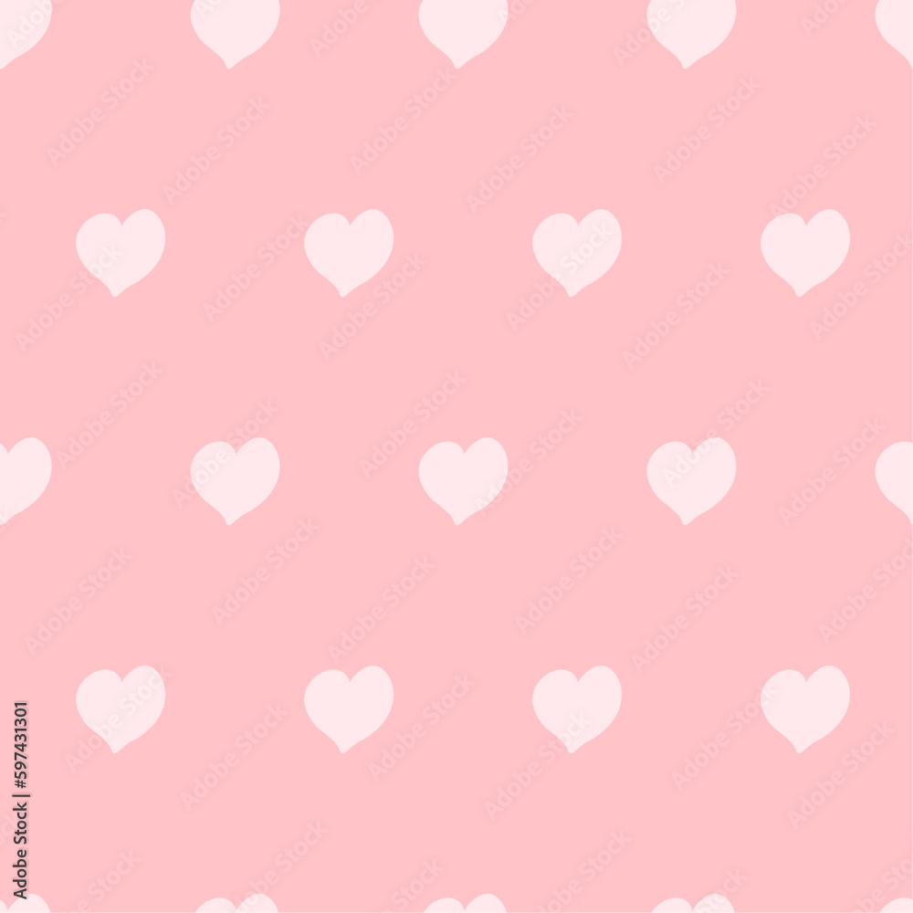 Scrapbook seamless background. Pink baby shower patterns. Cute print with heart