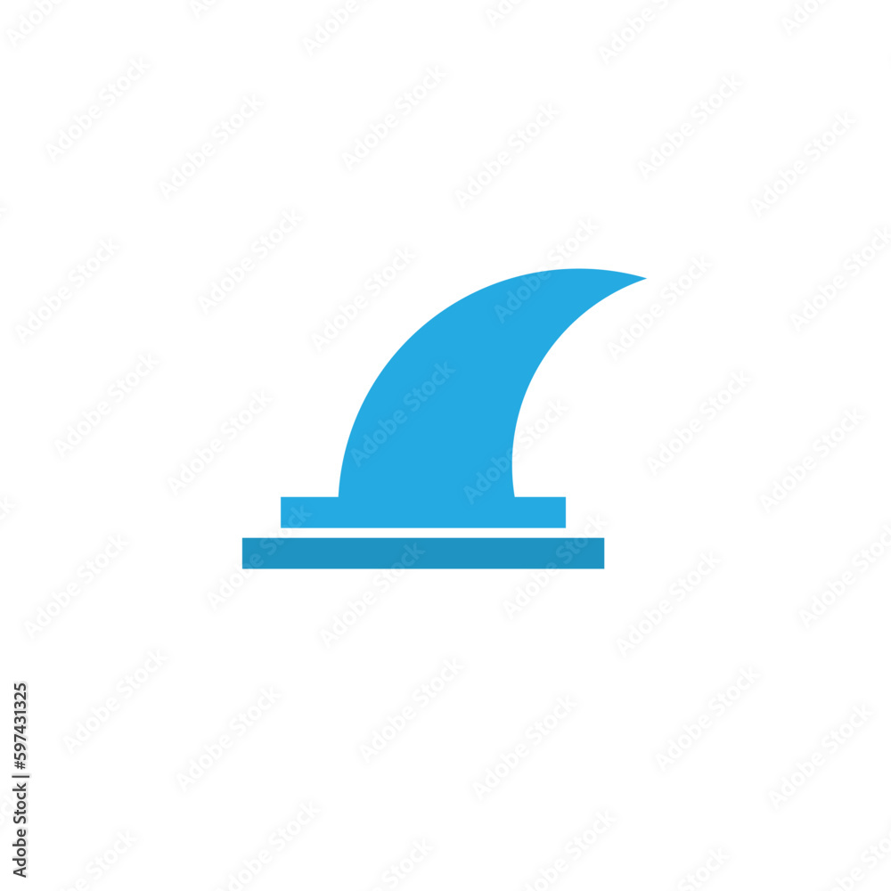 fin logo shark emblem wave fin logo shark emblem wave
