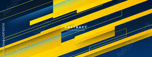 Modern abstract blue and yellow element design background