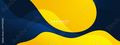 Modern abstract blue and yellow element design background