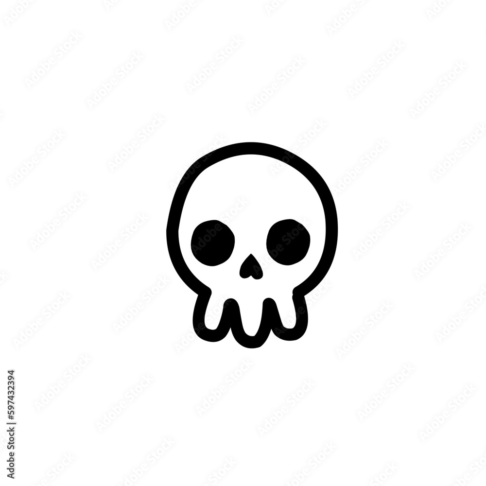 cartoon skull icons