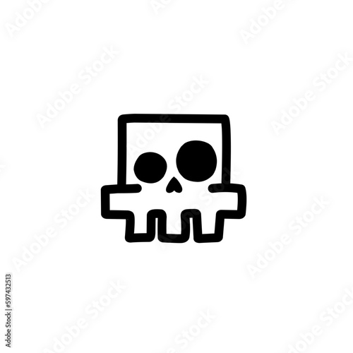 cartoon skull icons