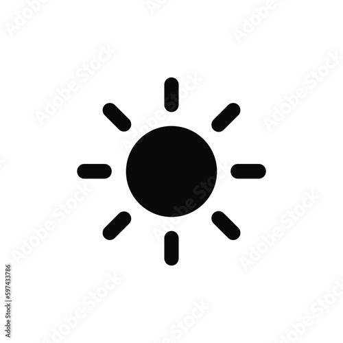 Sun icon vector. Sunlight sign