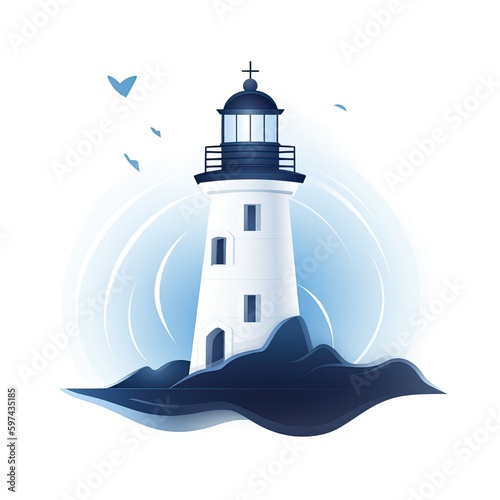 modern lighthouse logo