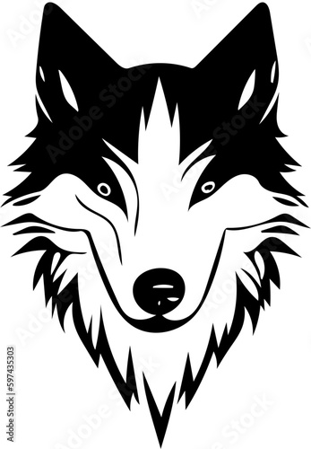 Vector illustration of wolf   Wolf head digital art   Wolf mascot © Ahsan