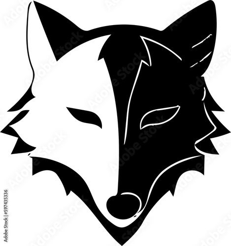 Wolf head icon | Wolf black head vector | Wolf vector illustration