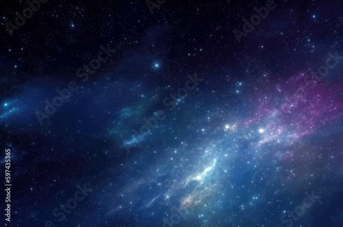 Colorful starry night sky  Generative AI
