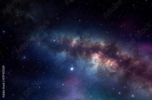 Colorful starry night sky  Generative AI