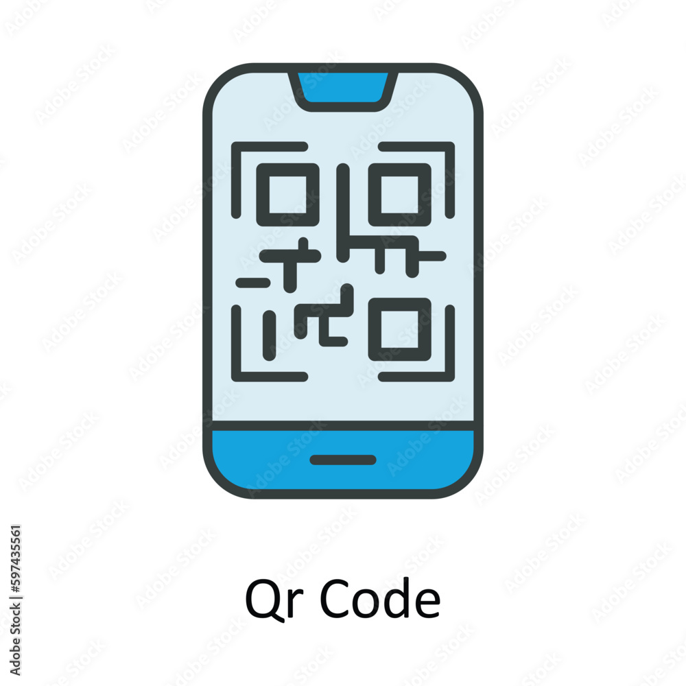 Qr Code Vector Fill outline Icons. Simple stock illustration stock Qr Code Vector Fill outline Icons. Simple stock illustration stock