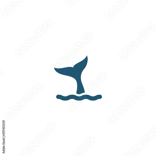 whale tail vector illustration for icon,symbol or logo. whale tail logo template