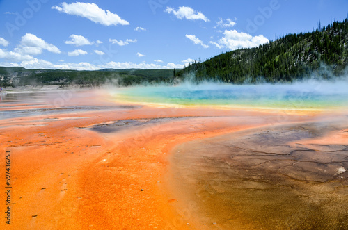 Orange at Grand Prismatic Spring, Yellowstone National Park