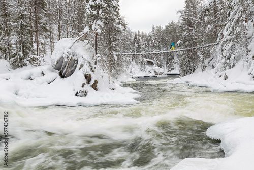 Myllykoski rapids,  Juuma, Oulankajoki National Park, Kuusamo, Finland photo