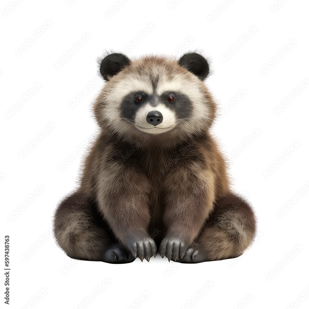 tanuki isolated on white