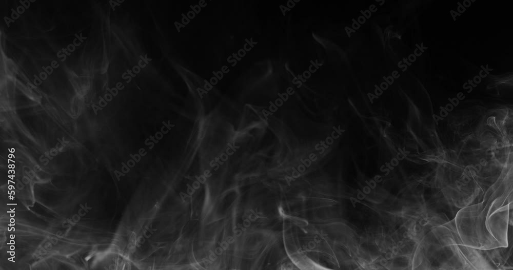 Abstract image of dark room concrete floor. Black room or stage background for product placement.Panoramic view of the abstract fog. White cloudiness, mist or smog moves on black background. Abstract image of dark room concrete floor. Black room or stage background for product placement.Panoramic view of the abstract fog. White cloudiness, mist or smog moves on black background.