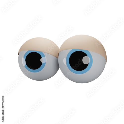 3d illustration of eyes