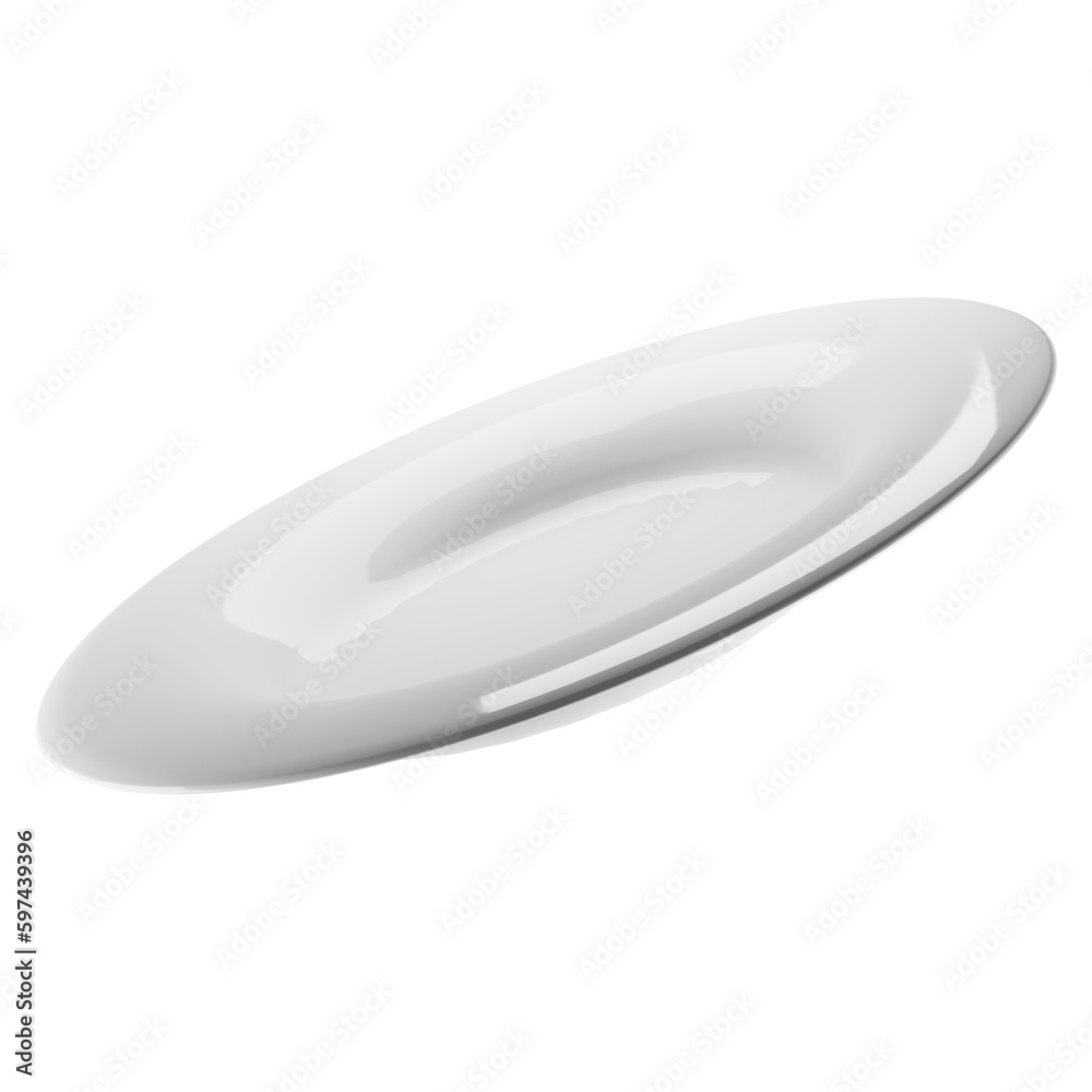 3d illustration of a plate