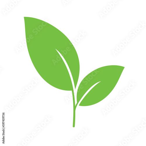 Green leaves ecology nature element vector illustration.